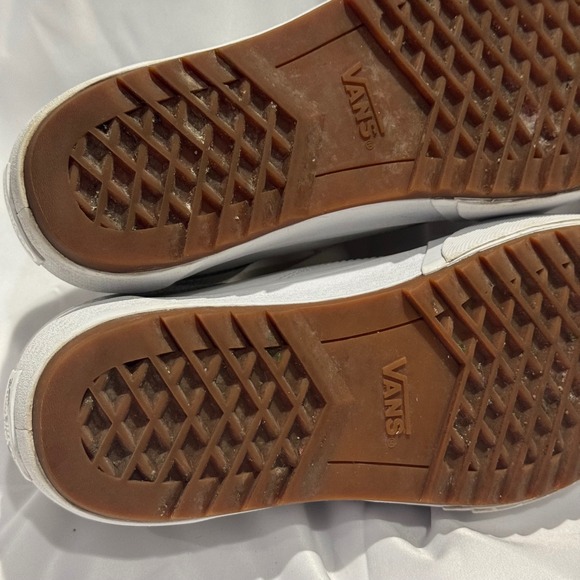 Vans Old Skool Stacked White Leather Platform Sneakers Womens 7.5 - Picture 10 of 12